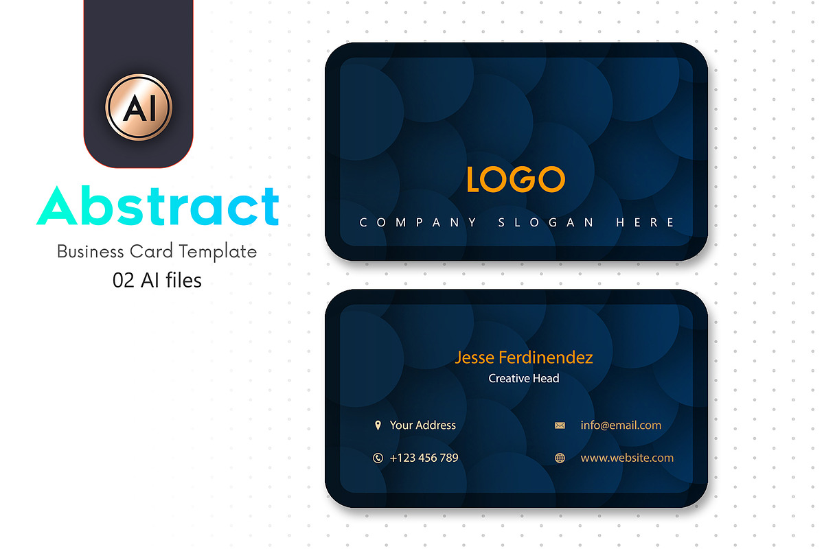 Abstract Business Card Template - 27 in Business Card Templates - product preview 8