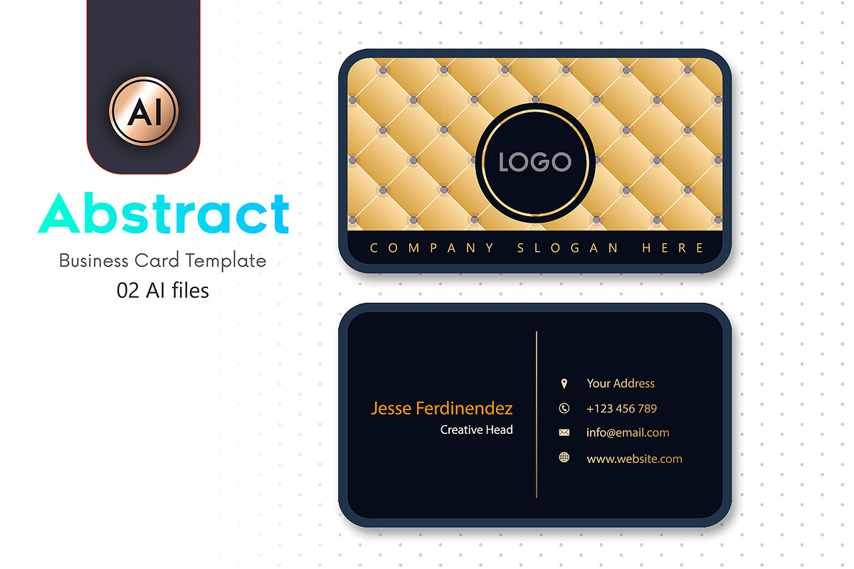 Abstract Business Card Template - 30 in Business Card Templates - product preview 8