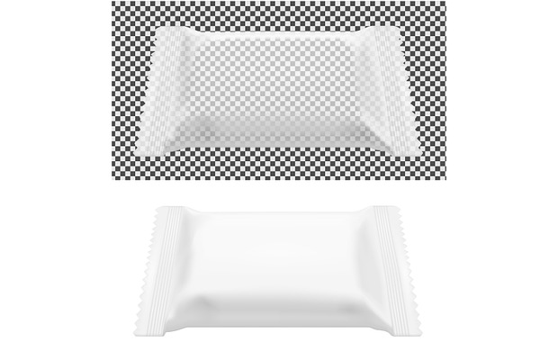 Transparent plastic or paper package