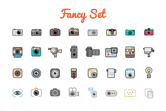 Awesome Photo Icons and Logo Set in Camera Icons - product preview 1
