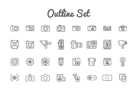 Awesome Photo Icons and Logo Set in Camera Icons - product preview 2