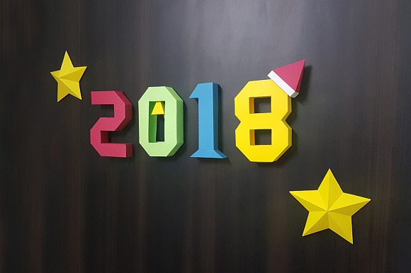 DIY 2018 Wall art - 3d Papercraft in Templates - product preview 2