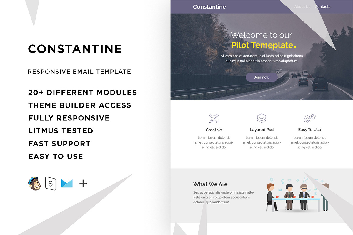 Constantine – Email template in Mailchimp Templates - product preview 8