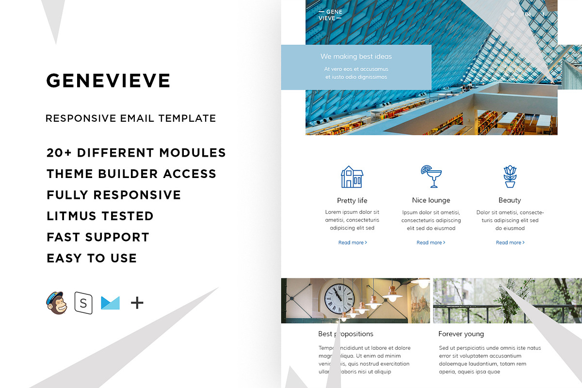 Genevieve– Responsive Email template in Mailchimp Templates - product preview 8