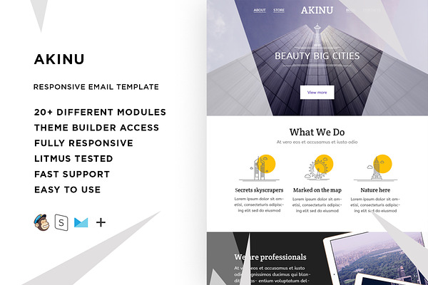 Akinu – Responsive Email template