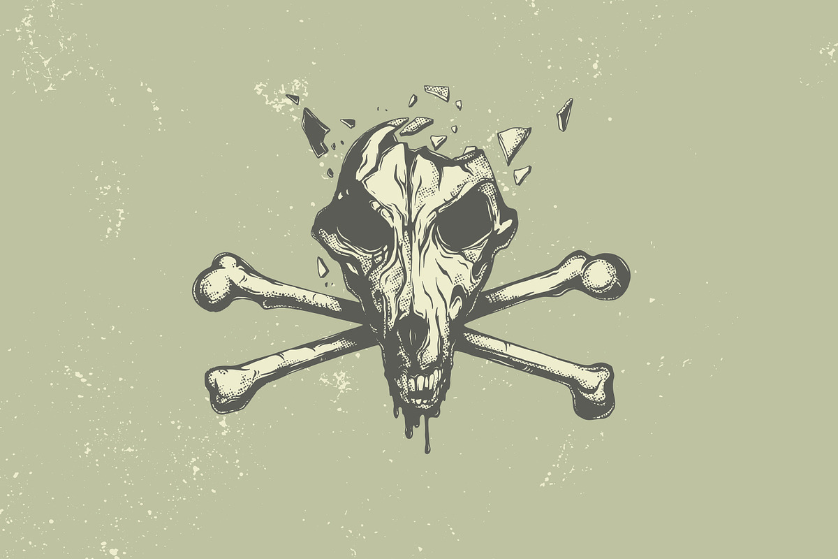 Dog skull. in Illustrations - product preview 8