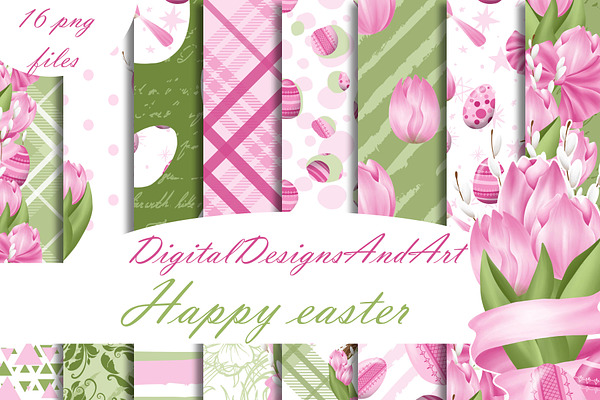 Pink easter paper