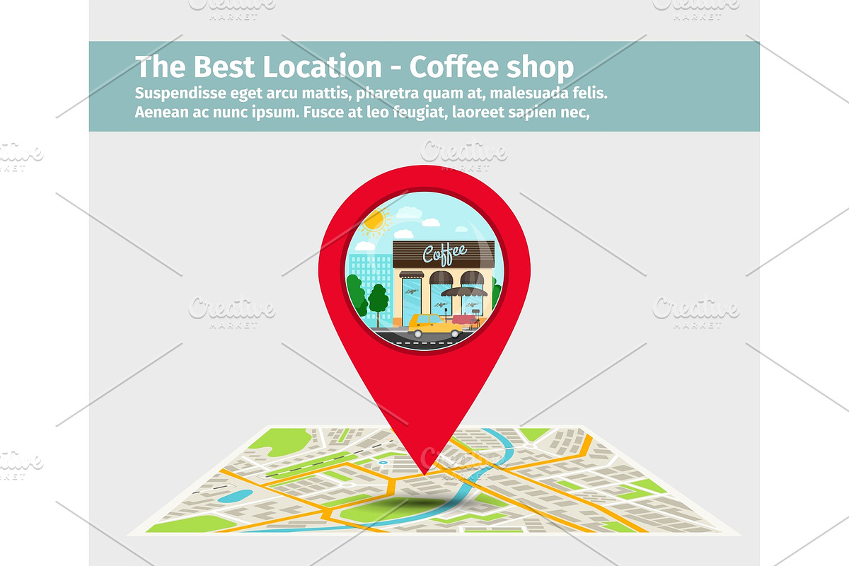 Best location coffee shop in Illustrations - product preview 8