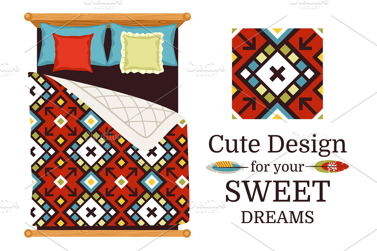 Ornamental pattern sample and bed in Illustrations - product preview 8