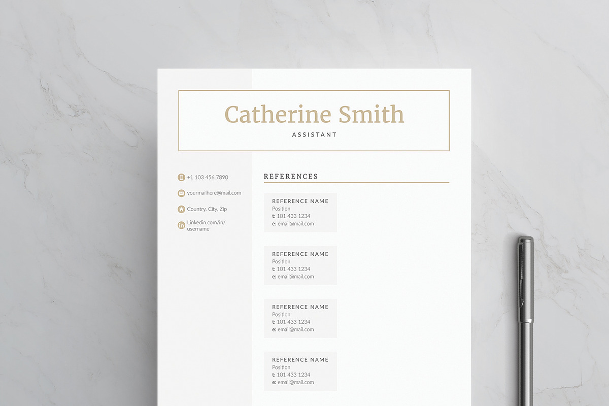 Word Resume & Cover Letter Template Creative Cover