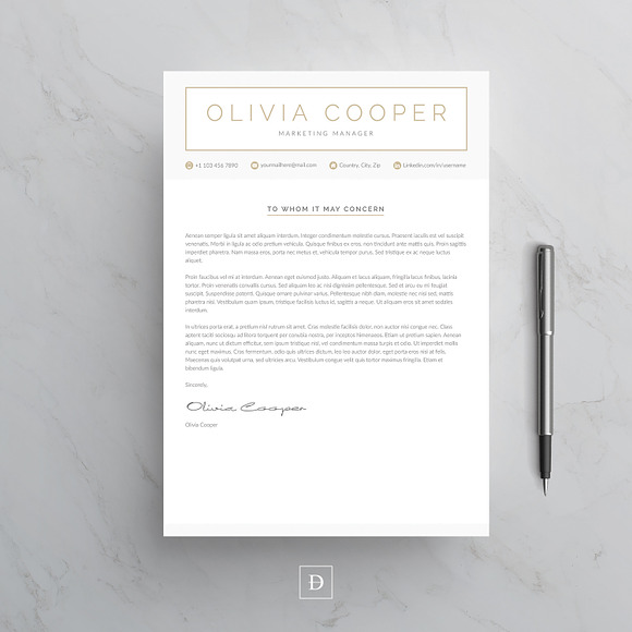 Word Resume & Cover Letter Template in Letter Templates - product preview 2