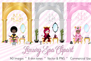 Luxury Spa Day Vector Clipart