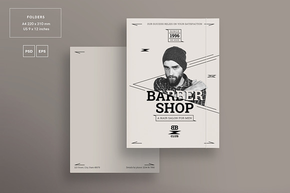 Branding Pack | Barber Shop in Branding Mockups - product preview 3
