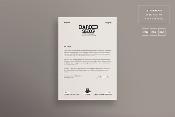 Branding Pack | Barber Shop in Branding Mockups - product preview 4