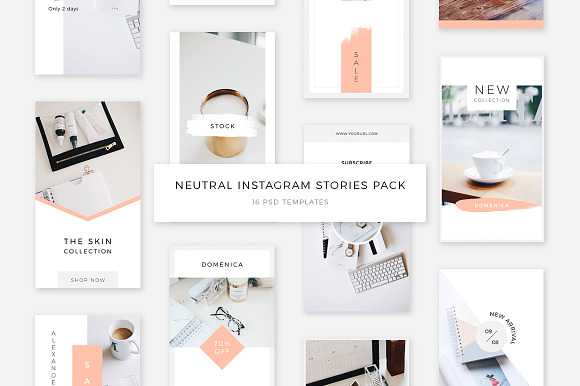 Neutral Instagram Stories Pack in Instagram Templates - product preview 5