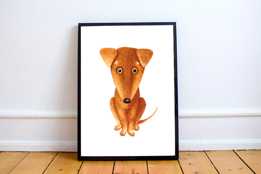 Cute Dog Illustration + Clip Art in Illustrations - product preview 8