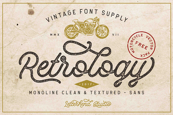 Retrology - a retro monoline script in Retro Fonts - product preview 10