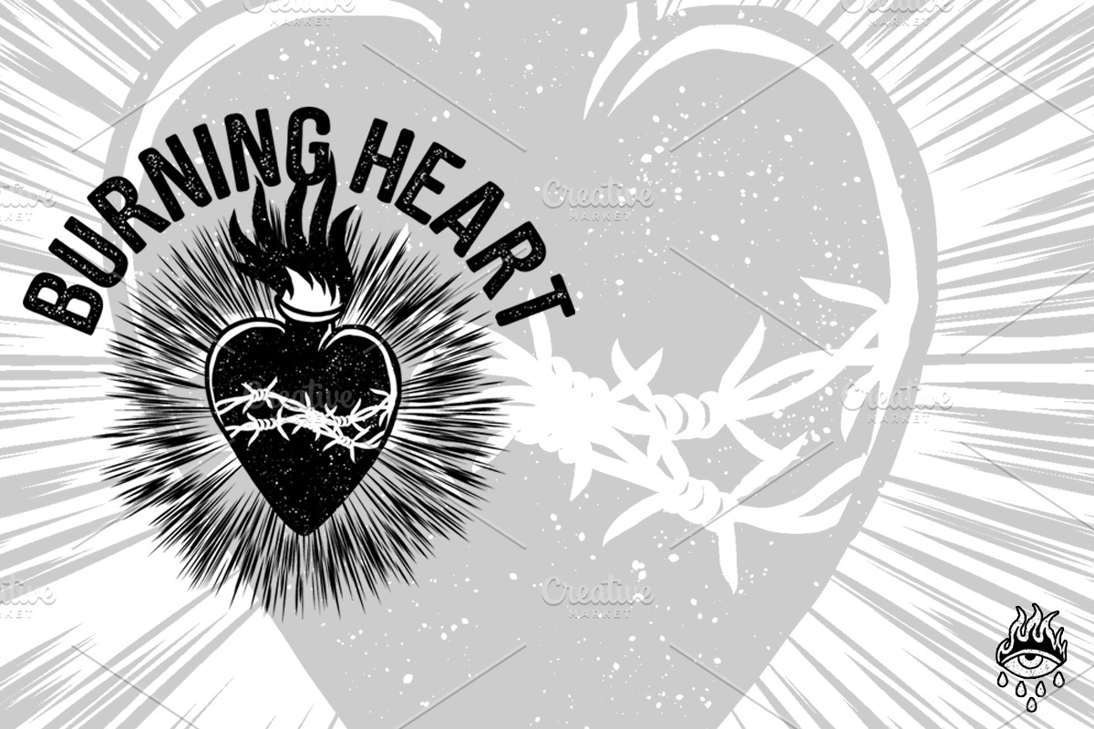 BURNING HEART in Illustrations - product preview 8