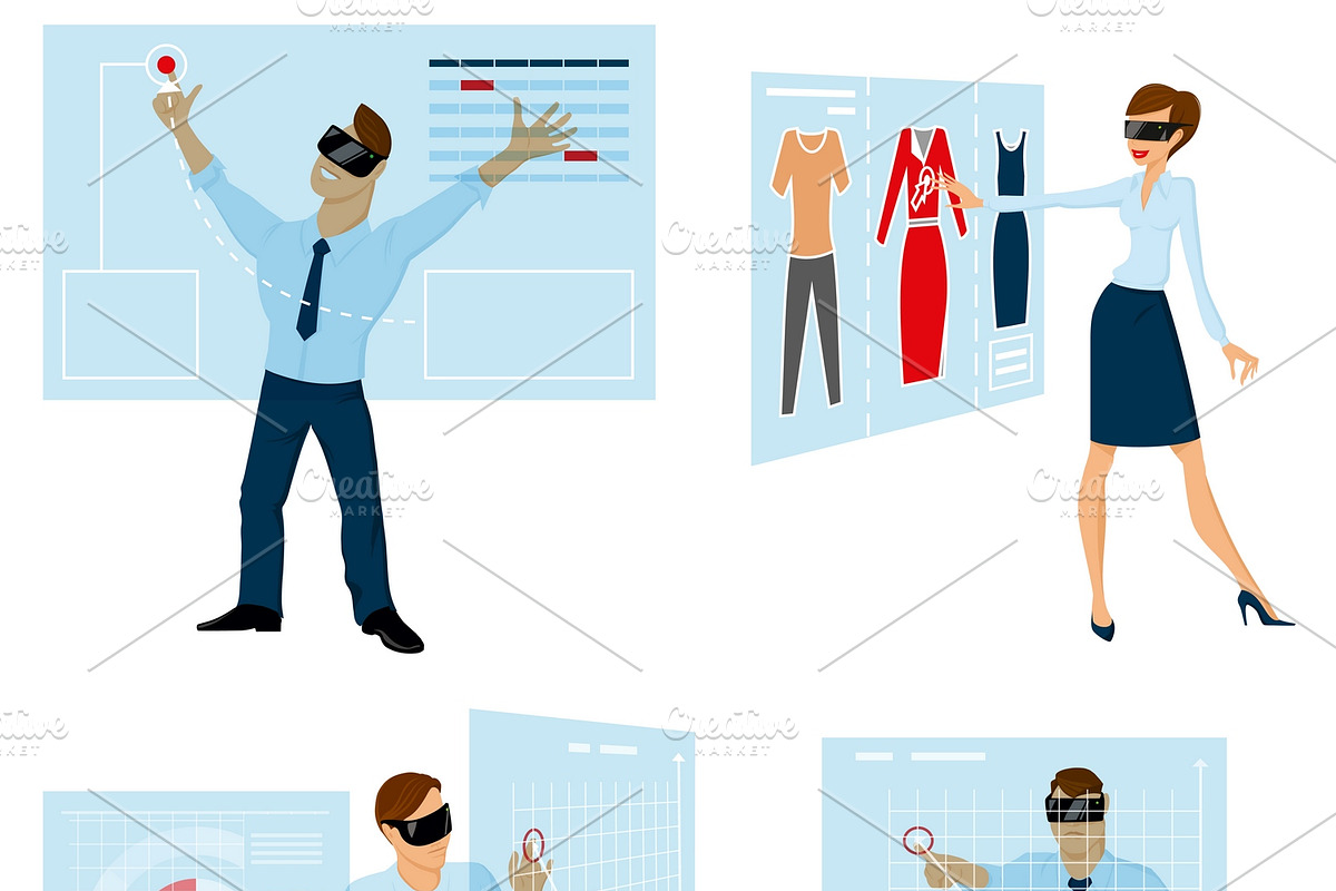 Touch Panels For Business People  in Illustrations - product preview 8