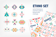 Geometric elements in ethnic style