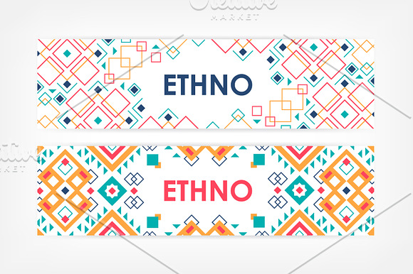 Geometric elements in ethnic style in Illustrations - product preview 6
