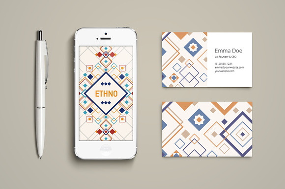 Geometric elements in ethnic style in Illustrations - product preview 12