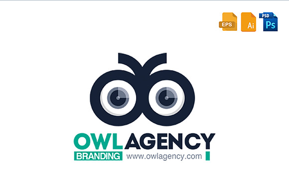 Owl Eye Logo Template in Logo Templates - product preview 1