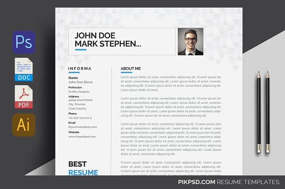 Resume/CV (2 Page) in Resume Templates - product preview 2