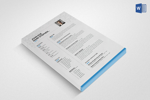 Resume/CV (2 Page) in Resume Templates - product preview 3