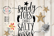Sandy Toes Salty Kisses Cut File