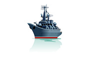 Cartoon battleship.