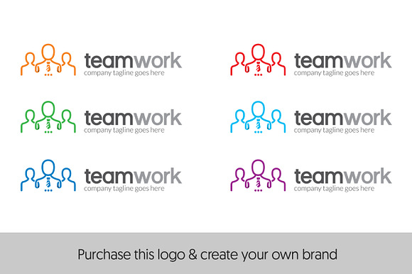 People Team Logo Template in Logo Templates - product preview 3