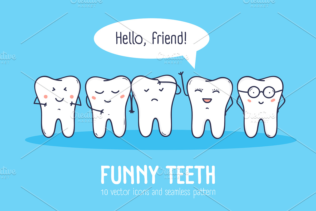 Funny teeth in Illustrations - product preview 8