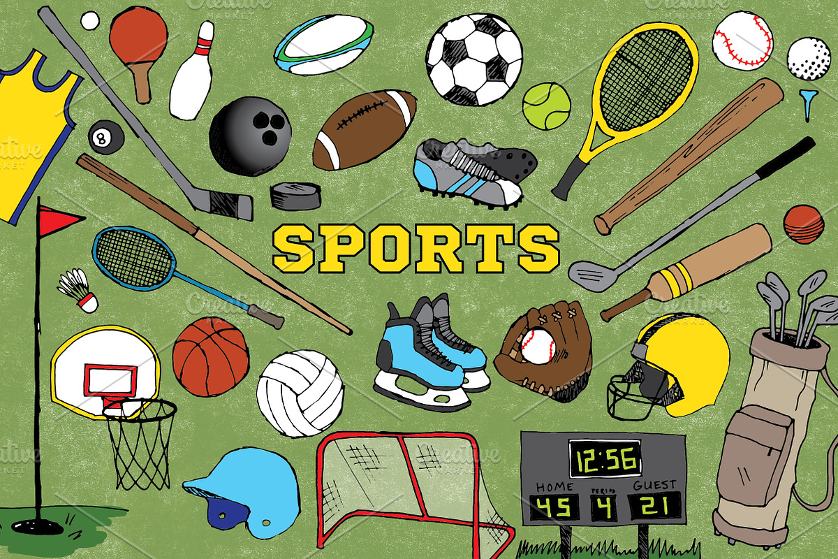 Sports Clipart in Illustrations - product preview 8