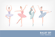 Set of ballet dancer