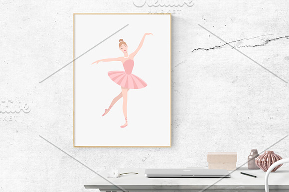 Set of ballet dancer in Illustrations - product preview 3