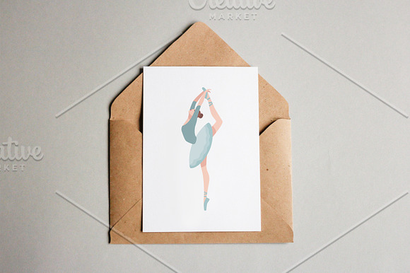 Set of ballet dancer in Illustrations - product preview 5