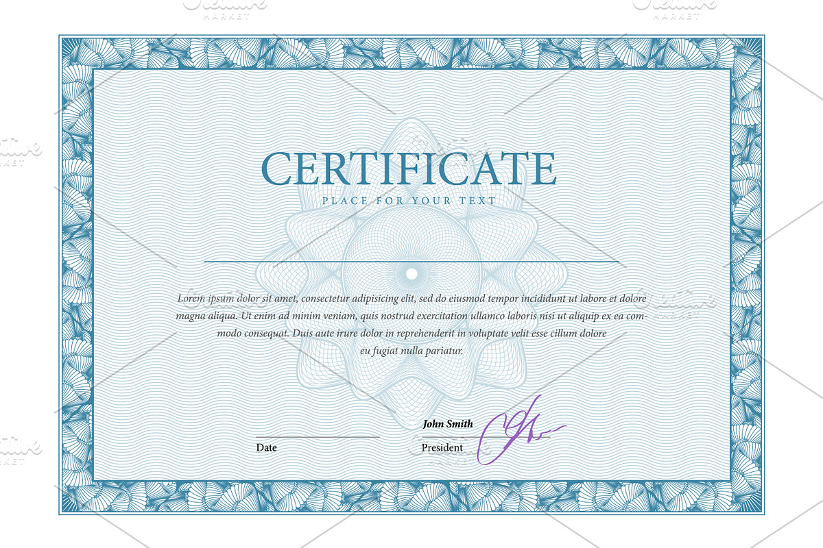 Certificate204 in Stationery Templates - product preview 8