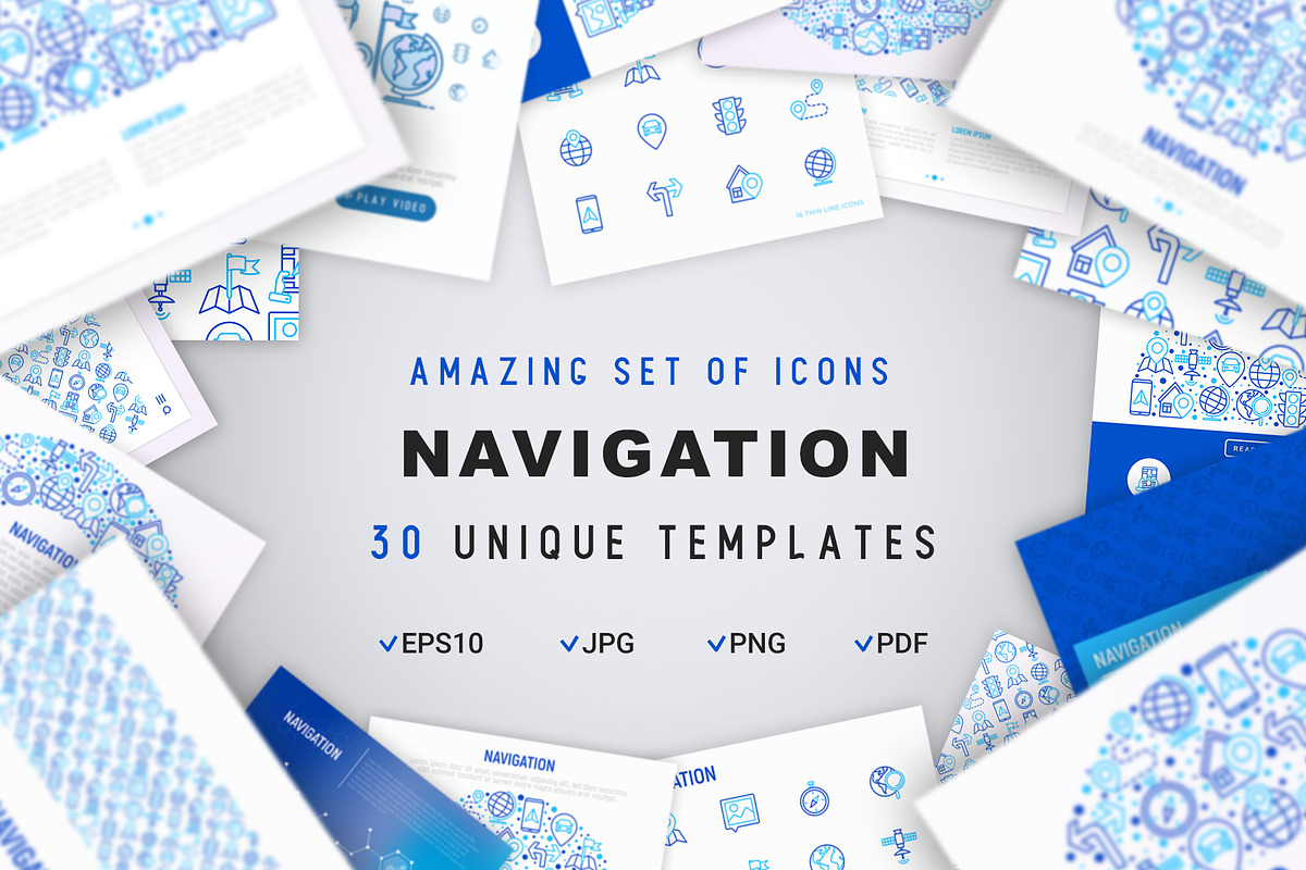 Navigation Icons Set | Concept in Graphics - product preview 8