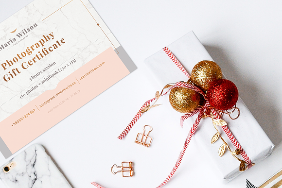Gift certificate - Marble, Rose Gold in Card Templates - product preview 8