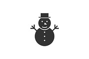 Snowman black icon
