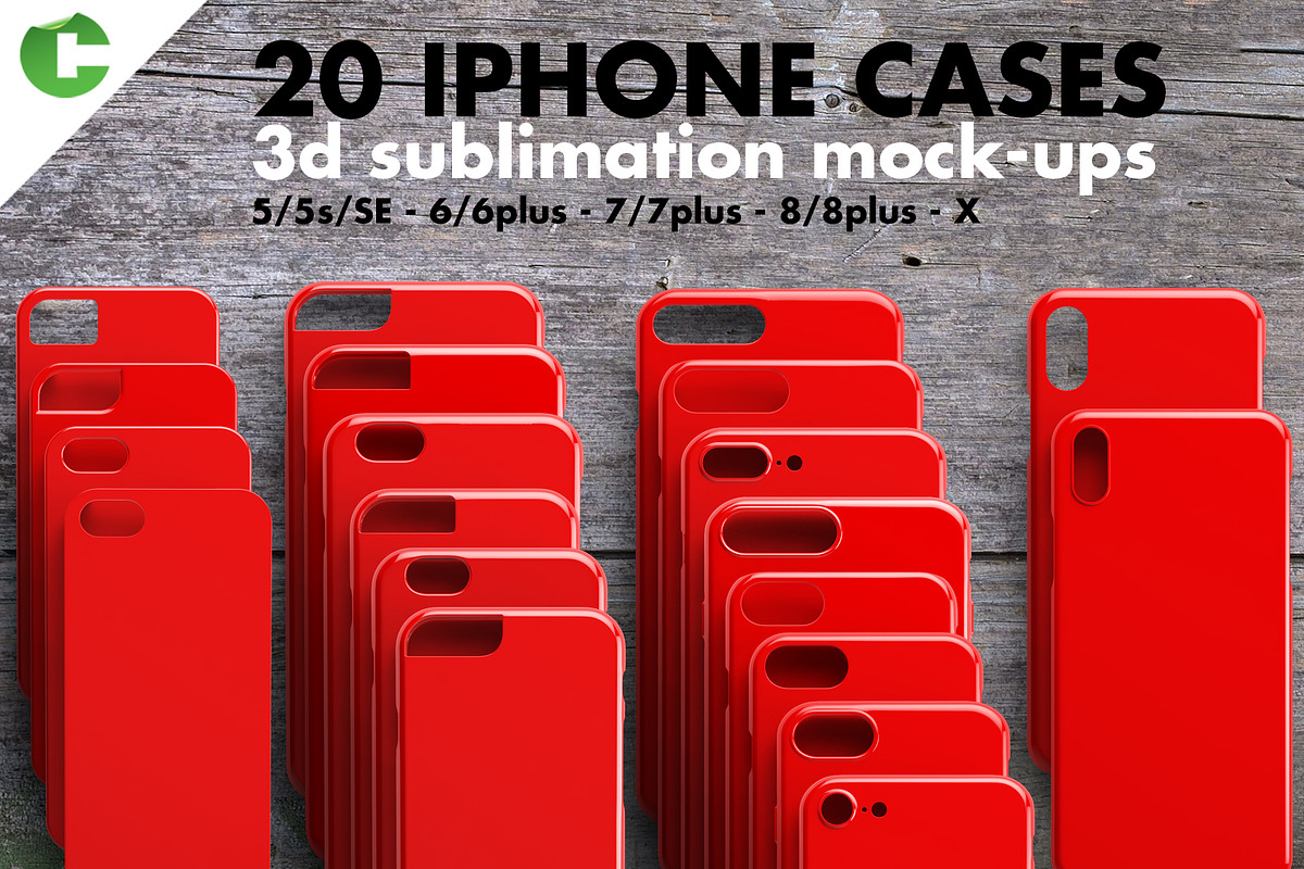 IPHONE CASE MOCK-UP 3d print in Product Mockups - product preview 8
