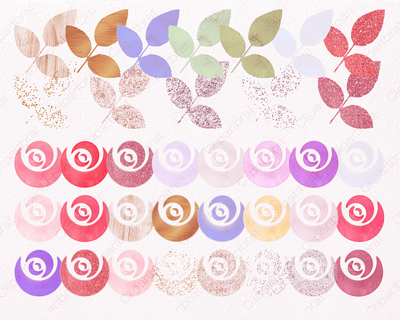Blush & Rose Gold Roses Graphics in Illustrations - product preview 2