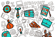 Business strategy concept icons