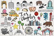 Los Angeles Hand Drawn Illustrations