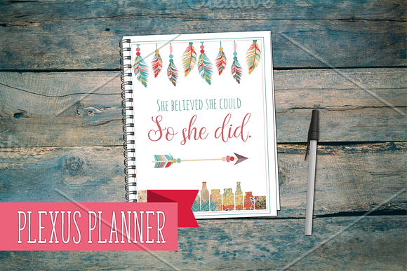 Plexus Planner - Boho Design in Stationery Templates - product preview 1