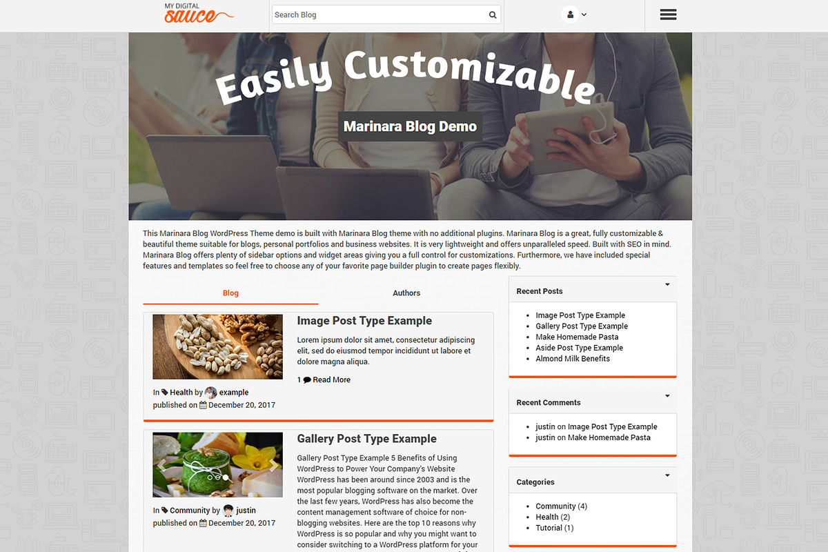 Marinara Blog WordPress Theme in WordPress Blog Themes - product preview 8