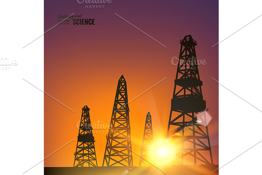 Oil derricks. in Illustrations - product preview 8