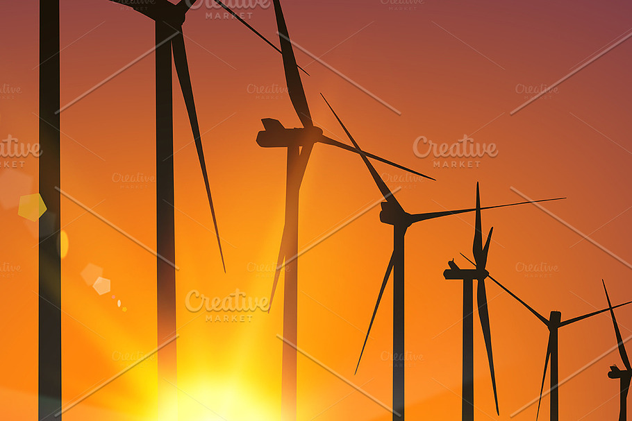 Electrical windmill in Illustrations - product preview 8