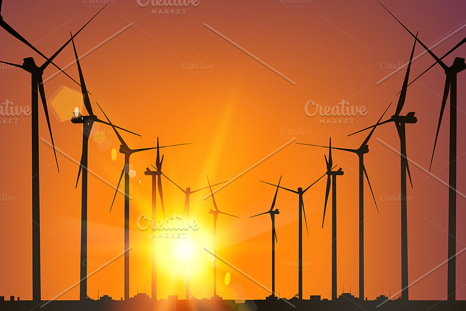 Electrical windmill in Illustrations - product preview 8